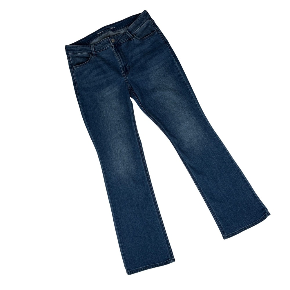 Old Navy Wow Boot-Cut Mid-Rise Jeans 10 Blue Denim Stretch